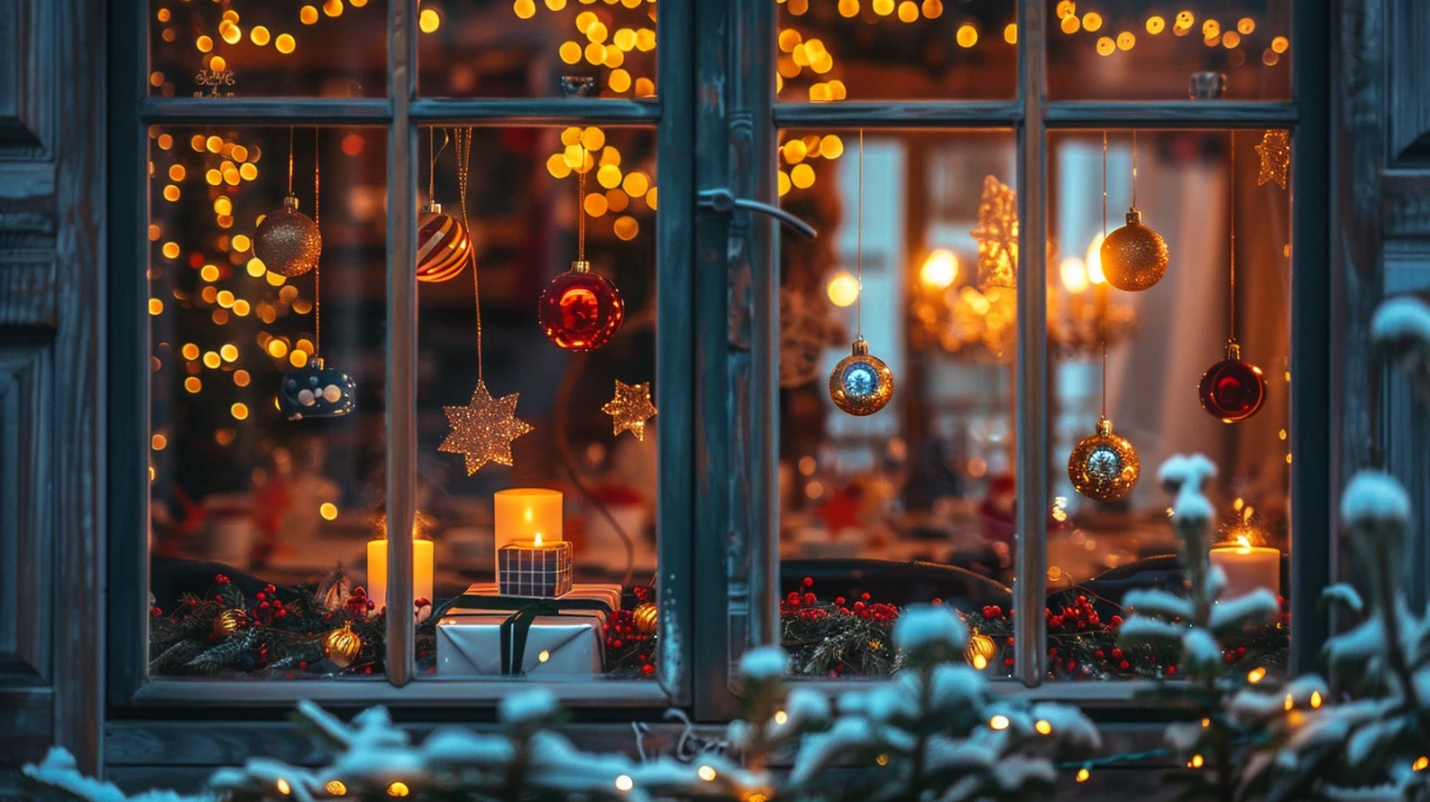 Ozdoby świąteczne na okna: 9 pomysłów na dekorację