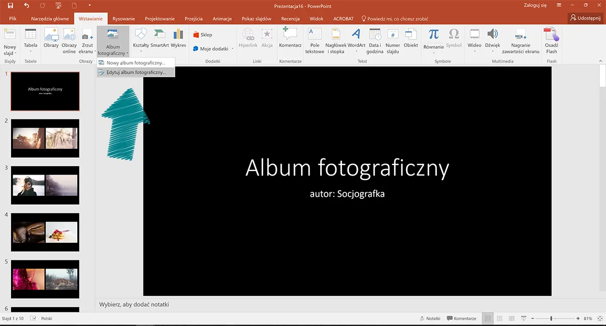 Jak zrobić album fotograficzny w PowerPoint - praktyczny poradnik od A do Z