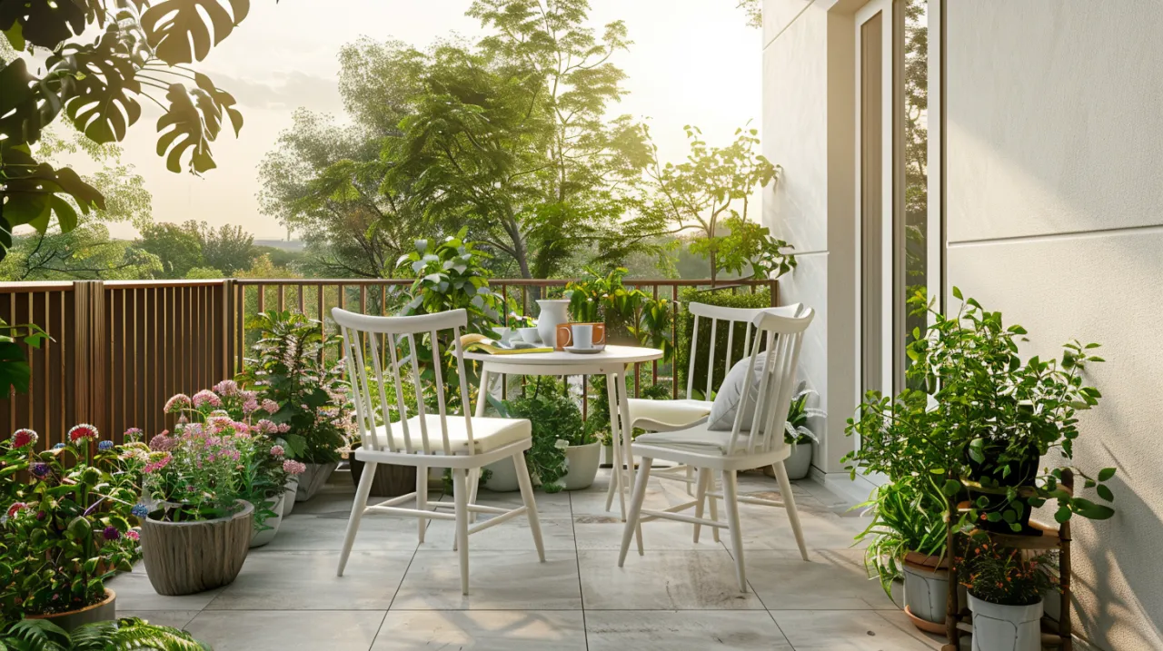 Biały taras: 12 pomysłów na letnią aranżację