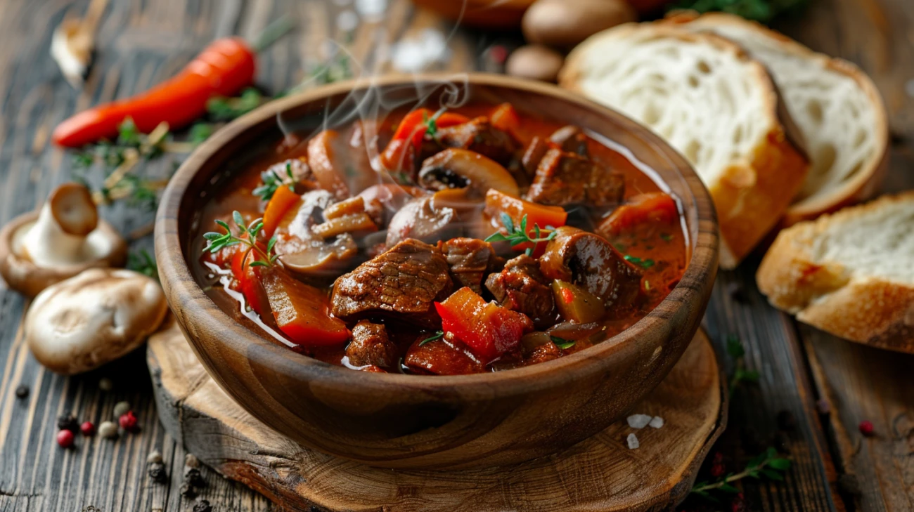 Jak przygotować wykwintny gulasz węgierski z pieczarkami i papryką?