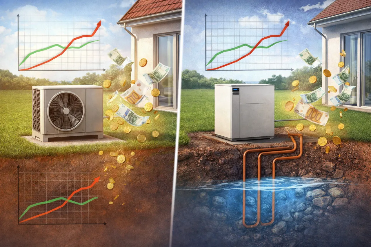 Pompa ciepła powietrze-woda vs grunt-woda – porównanie kosztów i wydajności w 2026 roku? Pompa ciepła powietrze-woda vs grunt-woda – porównanie kosztów i wydajności w 2026 roku?