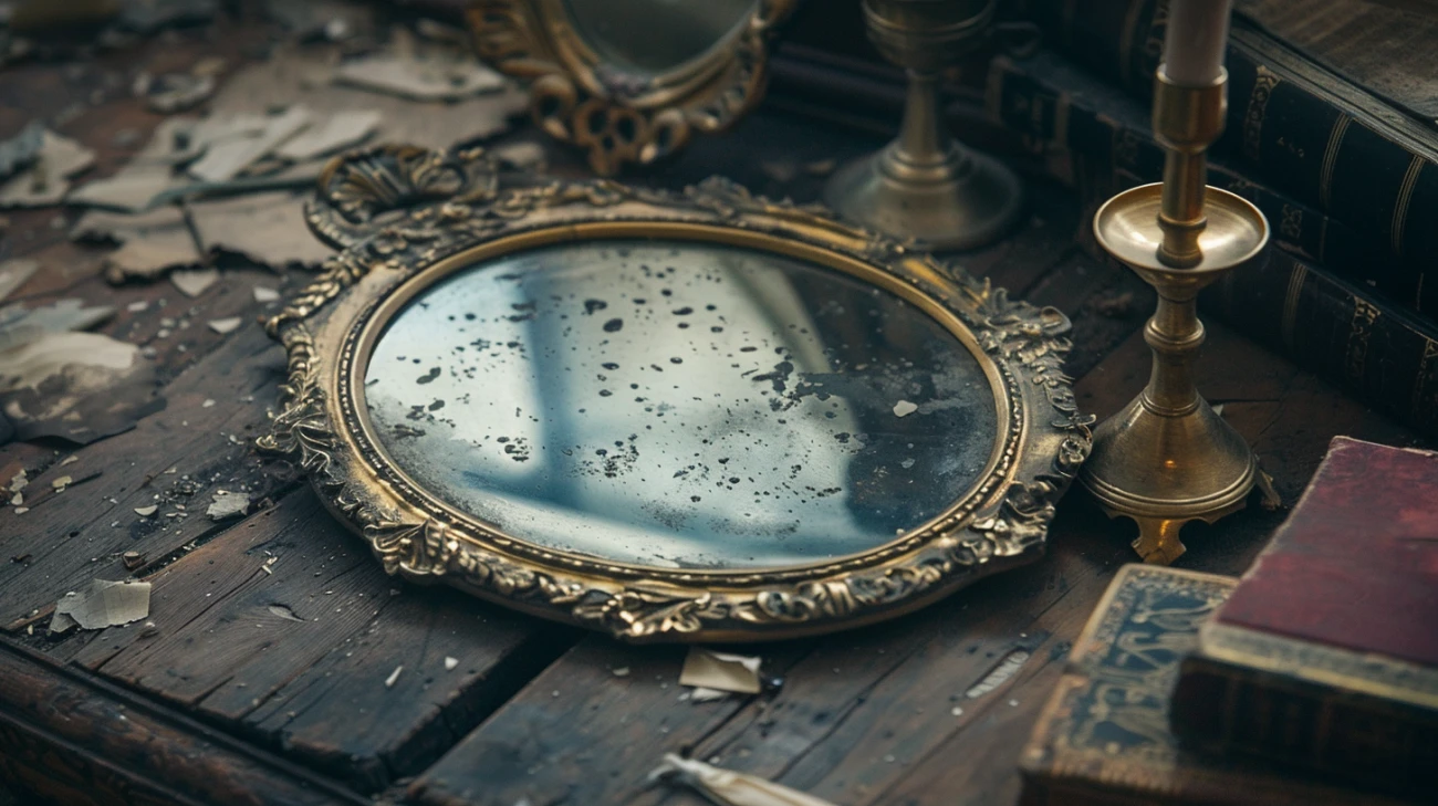 Lustro antyczne: tajemnice i historie w postarzanym lustrze