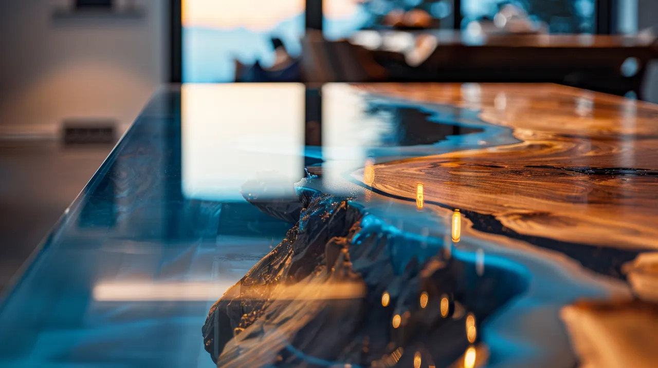 Stół z żywicy i drewna: Jakie szkło wybrać na stół drewniany z żywicą?