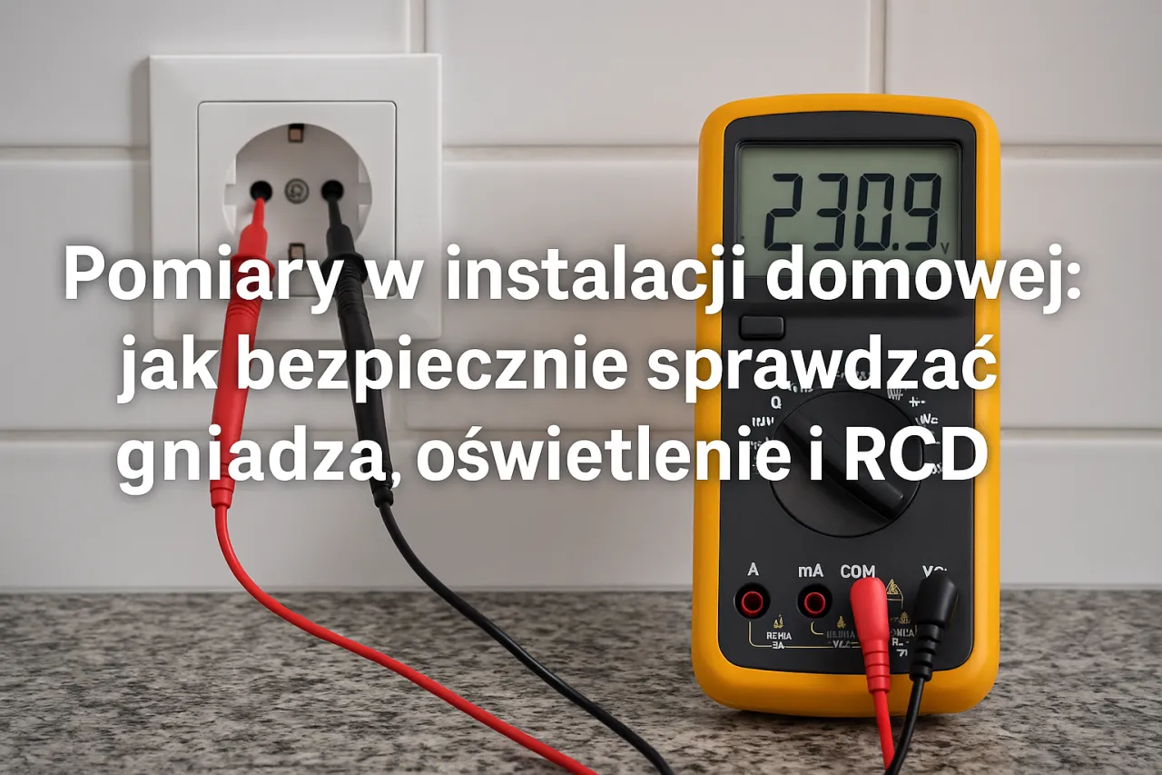 Pomiary w instalacji domowej: jak bezpiecznie sprawdzać gniazda, oświetlenie i RCD multimetrem cyfrowym