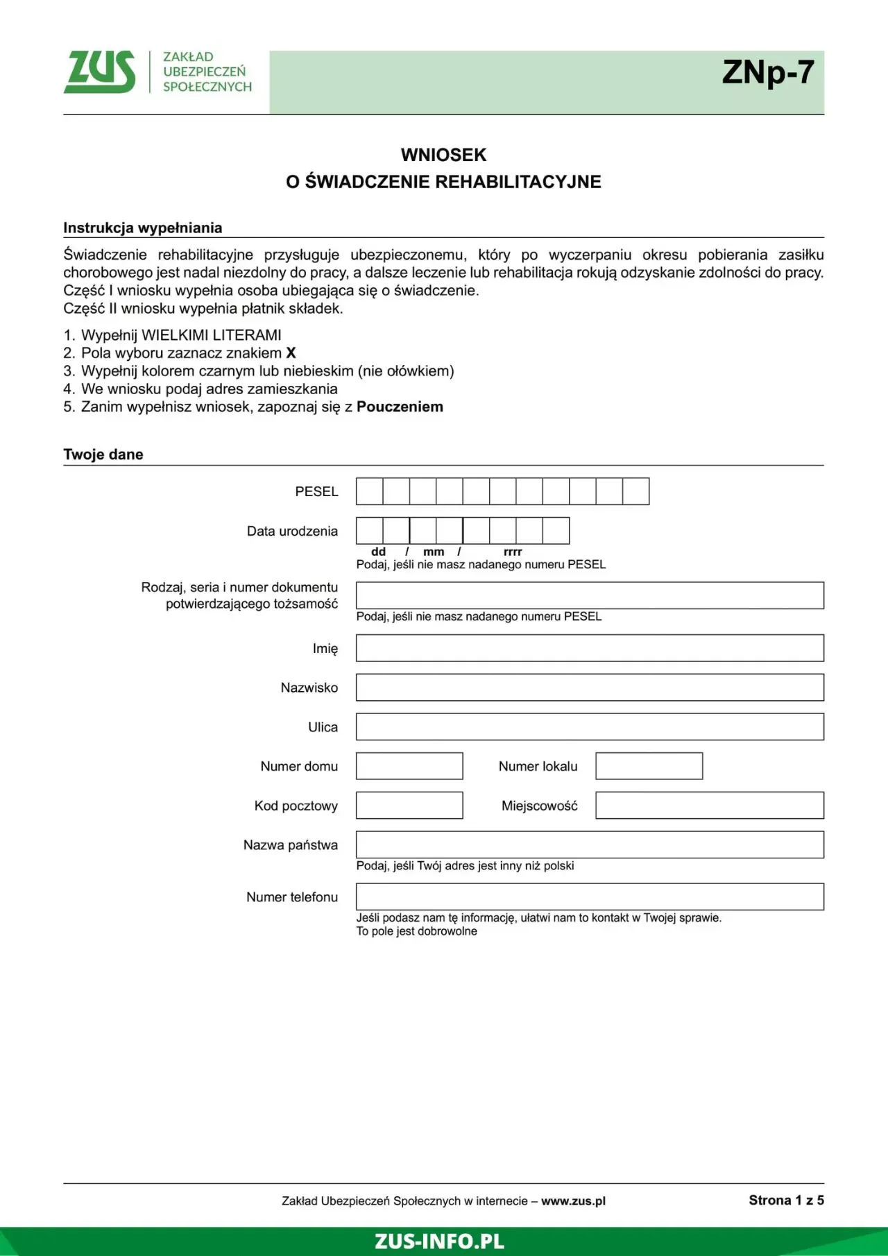 Jakie dokumenty są potrzebne do świadczenia rehabilitacyjnego po ustaniu zatrudnienia?