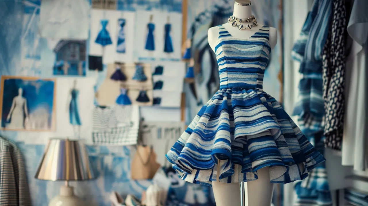 Sukienka niebiesko-biała: Jak stworzyć modny look? Rady ekspertów