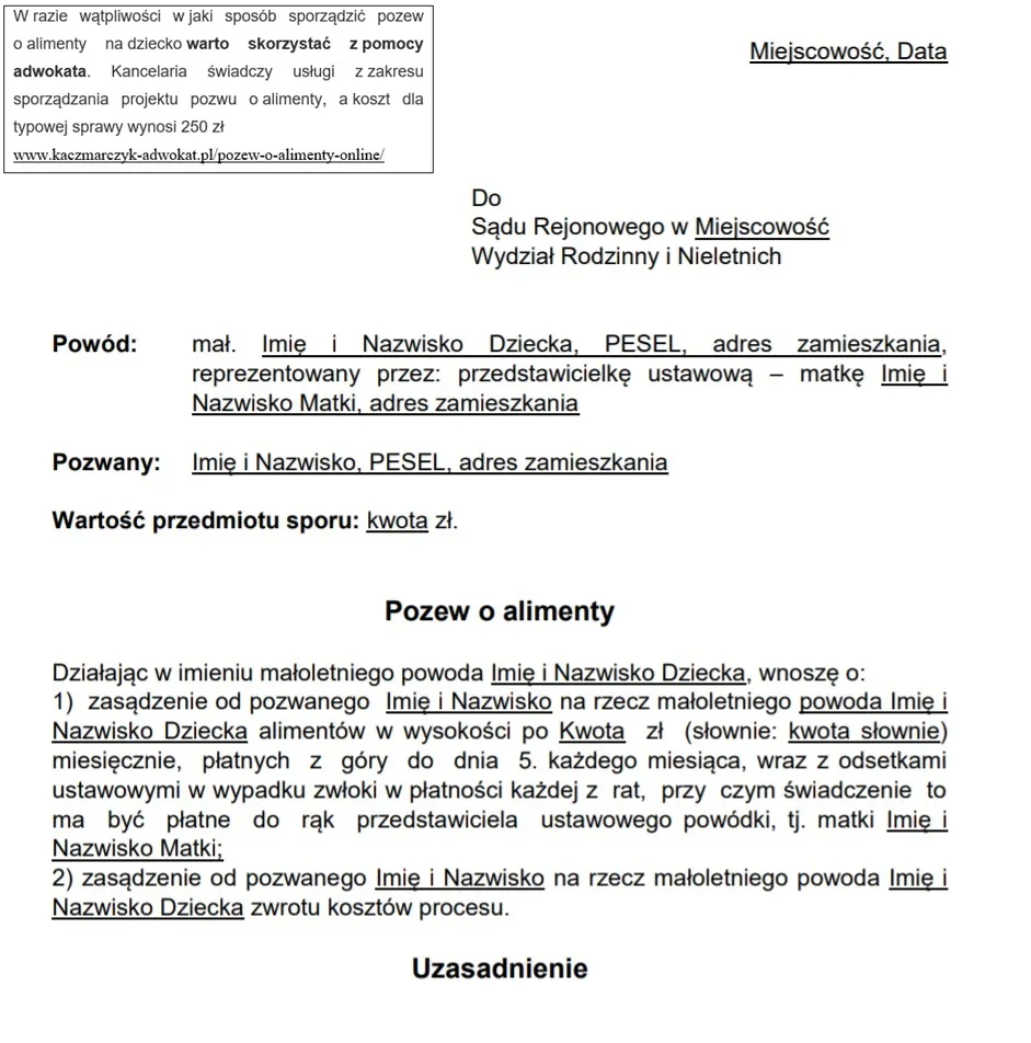 Gdzie złożyć pozew o alimenty, aby uniknąć niepotrzebnych problemów?