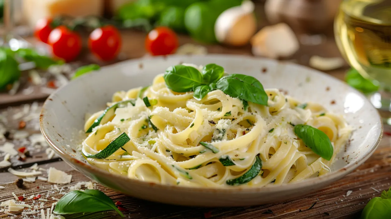 Kremowy makaron z cukinią w sosie śmietanowym: letni obiad w 15 minut