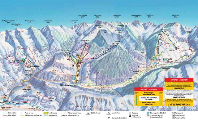 Mapa tras Diemtigtal - Springenboden