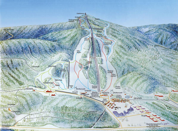 Mapa tras Valfjället Skicenter