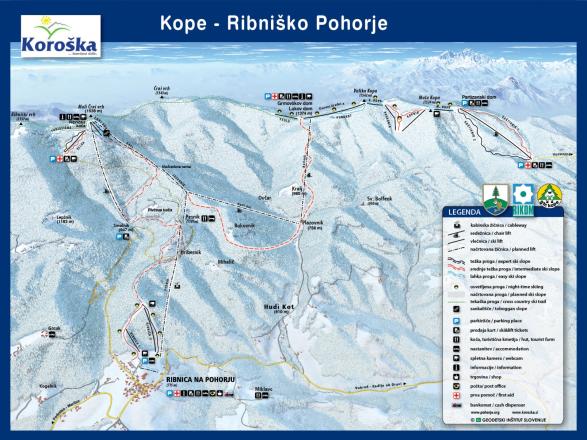 Mapa tras Kranjska Gora