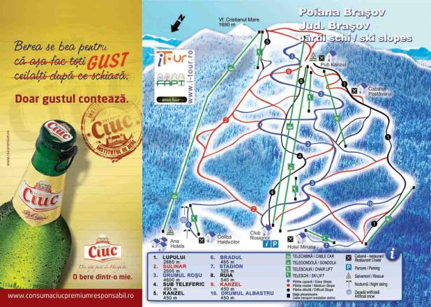 Mapa tras Poiana Brasov